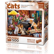 KS Games Kittens In The Writer#s Office 500 Parça Puzzle