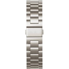 AktarMobile Apple Watch 9 41 mm Uyumlu Metal Kordon Paslanmaz Çelik Baklalı Model Kayış