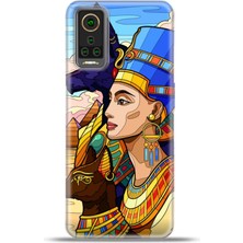 Cupcase General Mobile Gm 22 Pro Kılıf Esnek Silikon Kamera Koruma 4K Desenli Özel Tasarım - Mısır Tanrısı