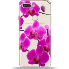 Cupcase General Mobile Gm9 Pro Kılıf Esnek Silikon Kamera Koruma 4K Desenli Özel Tasarım - Mor Orkide