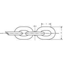 Atlı 16 mm Galvanizli Normal Baklalı Zincir