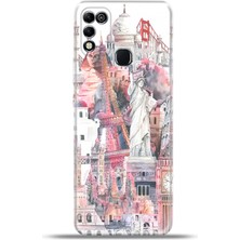 Cupcase Infinix Hot 11 Play Kılıf Esnek Silikon Kamera Koruma 4K Desenli Özel Tasarım - Londonycparis