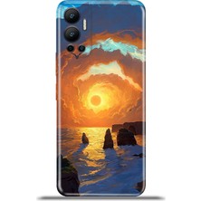 Cupcase Infinix Hot 12 Kılıf Esnek Silikon Kamera Koruma 4K Desenli Özel Tasarım - Gündoğumu