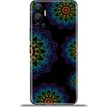 Cupcase Infinix Hot 12 Kılıf Esnek Silikon Kamera Koruma 4K Desenli Özel Tasarım - Rainbow Mandala