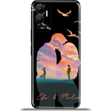 Cupcase Infinix Hot 12 Kılıf Silikon Esnek Kamera Koruma Kişiye Özel Isim - Sevgili Çift