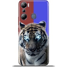 Cupcase Infinix Hot 20I Kılıf Esnek Silikon Kamera Koruma 4K Desenli Özel Tasarım - Karadeniz Kaplanı