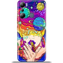 Cupcase Infinix Hot 20I Kılıf Esnek Silikon Kamera Koruma 4K Desenli Özel Tasarım - Fal