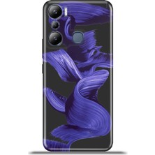 Cupcase Infinix Hot 20I Kılıf Esnek Silikon Kamera Koruma 4K Desenli Özel Tasarım - Purple Dance