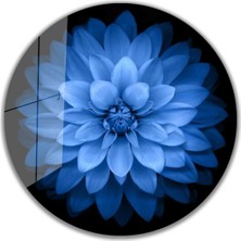 Miraax Çiçek Yuvarlak Cam Tablo 4mm Dayanıklı Temperli Cam