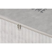 Renkli Bebek Renklibebek Hurç 3 Lü Mega Boy Gri Çizgili Baza Altı Modern Organizer Çeyiz Tela Hurç ~ Ölçü: 3 x (74X46X22)