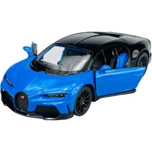 Kinsmart Bugatti Chiron Supersport 1:38 Mavi Çek Bırak Model Araba