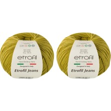 Etrofil Jeans Amigurimi & Motif El Örgü Ipi (2 x 50 Gr) - 046 Hardal