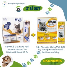 Mbv Cat Vitamin Paste 50 gr ve Mvb Notopac Peynirli Kedi Macunu 50 gr 2'li Ekonomik Set