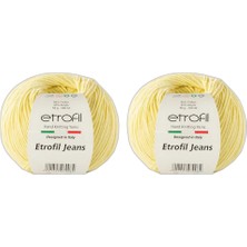 Etrofil Jeans Amigurimi & Motif El Örgü Ipi (2 x 50 Gr) - 007 Açık Sarı
