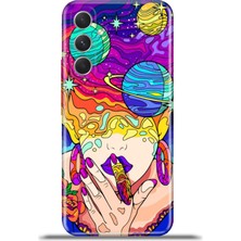Cupcase Samsung Galaxy A54 5g Kılıf Esnek Silikon Kamera Koruma 4K Desenli Özel Tasarım - Fal