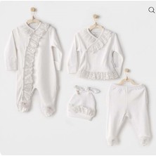 Andywawa Ecru Bebek Hastane Çıkışı - Andywawa - Ecru - 0-3 Ay - AC24264-ECRU-0-3 Ay