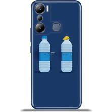 Cupcase Infinix Hot 20I Kılıf Esnek Silikon Kamera Koruma 4K Desenli Özel Tasarım - Su Iç Dostum