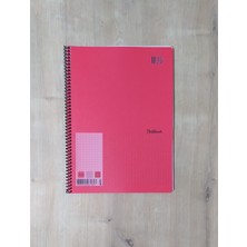 Apiko Shop Renkli Kapaklı Spiralli 72 Yaprak A4 Kareli Defter 1 Adet