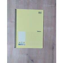 Apiko Shop Renkli Kapaklı Spiralli 72 Yaprak A4 Kareli Defter 1 Adet