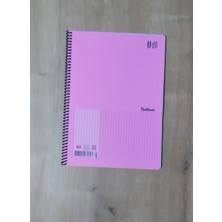 Apiko Shop Renkli Kapaklı Spiralli 72 Yaprak A4 Kareli Defter 1 Adet