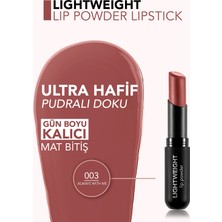 Lightweight Lip Powder Ultra Hafif Nemlendirici Stick Mat Ruj (003 Always With Me) 8682536061681