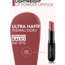 Lightweight Lip Powder Ultra Hafif Nemlendirici Stick Mat Ruj (004 Super Woman) 8682536061704