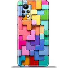 Cupcase Infinix Note 11 Pro Kılıf Esnek Silikon Kamera Koruma 4K Desenli Özel Tasarım - Rainbow Puzzle