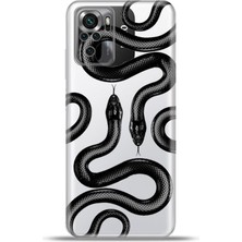 Cupcase Xiaomi Poco M5S Kılıf Esnek Silikon Kamera Koruma 4K Desenli Özel Tasarım - Kingsnake