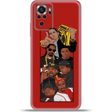 Cupcase Xiaomi Poco M5S Kılıf Esnek Silikon Kamera Koruma 4K Desenli Özel Tasarım - Rap Legends