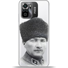 Cupcase Xiaomi Poco M5S Kılıf Esnek Silikon Kamera Koruma 4K Desenli Özel Tasarım - Atatürk Paşa