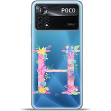 Cupcase Xiaomi Poco X4 Pro Kılıf Esnek Silikon Kamera Koruma Kişiye Özel Harfler Kai - H Harfi