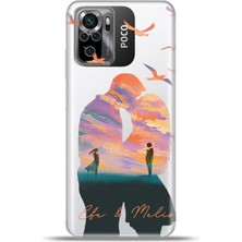 Cupcase Xiaomi Poco M5S Kılıf Silikon Esnek Kamera Koruma Kişiye Özel Isim - Sevgili Çift