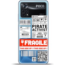 Cupcase Xiaomi Poco X4 Pro Kılıf Esnek Silikon Kamera Koruma 4K Desenli Özel Tasarım - Fragile