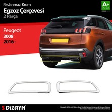 S-Dizayn Peugeot 3008 Krom Egzoz Çıkışı 2 Prç. 2016-2023 A+ Kalite