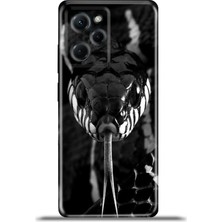 Cupcase Xiaomi Poco X5 Pro Kılıf Esnek Silikon Kamera Koruma 4K Desenli Özel Tasarım - Mamba Yilan