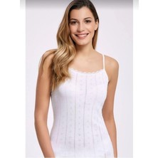 Ilke 223 Bayan Dantelli Jakarlı Ip Askılı Atlet 6 Adet