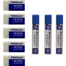 Faber-Castell 0.7 Min Beyaz Silgi Seti İkili Paket 5 Adet Pensan Silgi ile Kullanım Kolaylığı