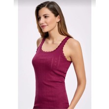 Ilke 224 Bayan Dantelli Jakarlı Geniş Askılı Atlet 12 Adet