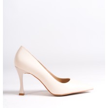 Mubiano MB971-BJ Kadın Ince 9 cm Topuklu Bej Stiletto & Topuklu Ayakkabı