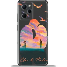 Cupcase Xiaomi Poco X5 Pro Kılıf Silikon Esnek Kamera Koruma Kişiye Özel Isim - Sevgili Çift