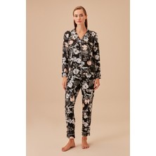Suwen Black Rose Maskülen Pijama Takımı