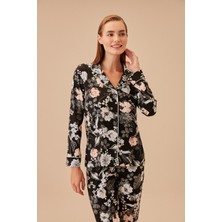 Suwen Black Rose Maskülen Pijama Takımı
