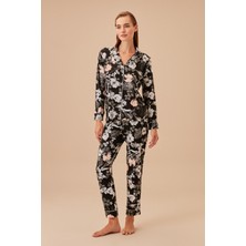 Suwen Black Rose Maskülen Pijama Takımı