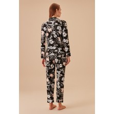Suwen Black Rose Maskülen Pijama Takımı