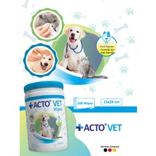 Acto Vet Wipes 100 Pcs | Evcil Hayvanlar Için Temizleme Mendili