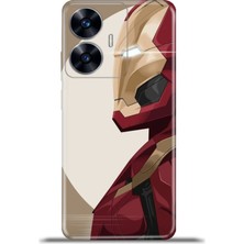 Cupcase Realme C55 Kılıf Esnek Silikon Kamera Koruma 4K Desenli Özel Tasarım - Ironman Side