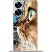 Cupcase Realme C55 Kılıf Esnek Silikon Kamera Koruma 4K Desenli Özel Tasarım - Kelebek Dost