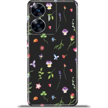 Cupcase Realme C55 Kılıf Esnek Silikon Kamera Koruma 4K Desenli Özel Tasarım - Floral