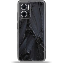 Cupcase Xiaomi Redmi 10 5g Kılıf Esnek Silikon Kamera Koruma 4K Desenli Özel Tasarım - Siyah Beton