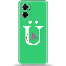 Cupcase Xiaomi Redmi 10 5g Kılıf Silikon Esnek Kamera Koruma Kişiye Özel Isim Harf Zao Yeşil - Ü